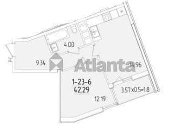 1-комнатная квартира по адресу ул. Краснова (площадь 40,8 м²) - фото 14 1-комнатная квартира по адресу ул. Краснова (площадь 40,8 м²) - Atlanta.ua - фото 14