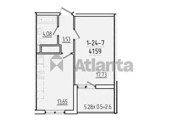 1-комнатная квартира по адресу ул. Краснова (площадь 41,3 м²) - imageAlt 9 1-комнатная квартира по адресу ул. Краснова (площадь 41,3 м²) - Atlanta.ua - imageAlt 9