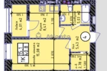 1-комнатная квартира по адресу ул. Промышленная (площадь 40,8 м²) - imageAlt 9 1-комнатная квартира по адресу ул. Промышленная (площадь 40,8 м²) - Atlanta.ua - imageAlt 9