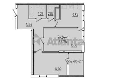 2-комнатная квартира по адресу ул. Краснова (площадь 62,2 м²) - фото 11 2-комнатная квартира по адресу ул. Краснова (площадь 62,2 м²) - Atlanta.ua - фото 11