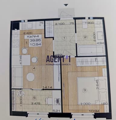 1-комнатная квартира по адресу (площадь 38,8 м²) - imageAlt 26 1-комнатная квартира по адресу (площадь 38,8 м²) - Atlanta.ua - imageAlt 26
