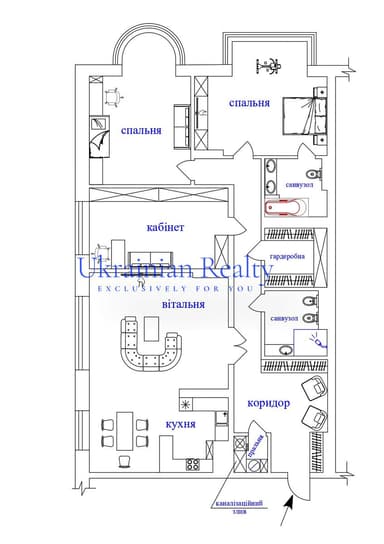 Многокомнатная квартира по адресу ул. Шелковичная (площадь 186 м²) - imageAlt 82 Многокомнатная квартира по адресу ул. Шелковичная (площадь 186 м²) - Atlanta.ua - imageAlt 82