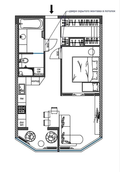 2-комнатная квартира по адресу Итальянский бульвар (площадь 54 м²) - imageAlt 26 2-комнатная квартира по адресу Итальянский бульвар (площадь 54 м²) - Atlanta.ua - imageAlt 26