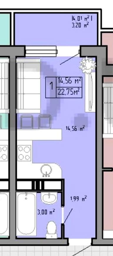 1-комнатная квартира по адресу ул. Ковалевского (площадь 23,5 м²) - imageAlt 32 1-комнатная квартира по адресу ул. Ковалевского (площадь 23,5 м²) - Atlanta.ua - imageAlt 32