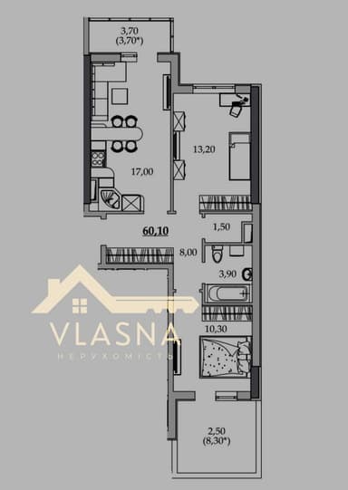3-комнатная квартира по адресу ул. Спортивная (площадь 60 м²) - imageAlt 48 3-комнатная квартира по адресу ул. Спортивная (площадь 60 м²) - Atlanta.ua - imageAlt 48