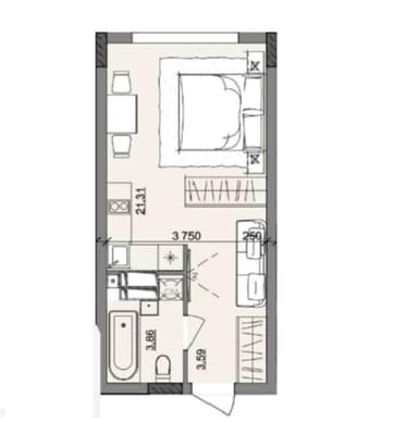 1-комнатная квартира по адресу ул. Сахарова (площадь 32 м²) - imageAlt 6 1-комнатная квартира по адресу ул. Сахарова (площадь 32 м²) - Atlanta.ua - imageAlt 6