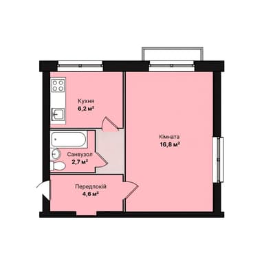 1-комнатная квартира по адресу ул. Доковая (площадь 31 м²) - imageAlt 12 1-комнатная квартира по адресу ул. Доковая (площадь 31 м²) - Atlanta.ua - imageAlt 12