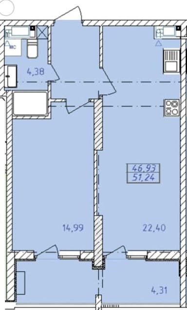 1-комнатная квартира по адресу ул. Педагогическая (площадь 50 м²) - фото 20 1-комнатная квартира по адресу ул. Педагогическая (площадь 50 м²) - Atlanta.ua - фото 20