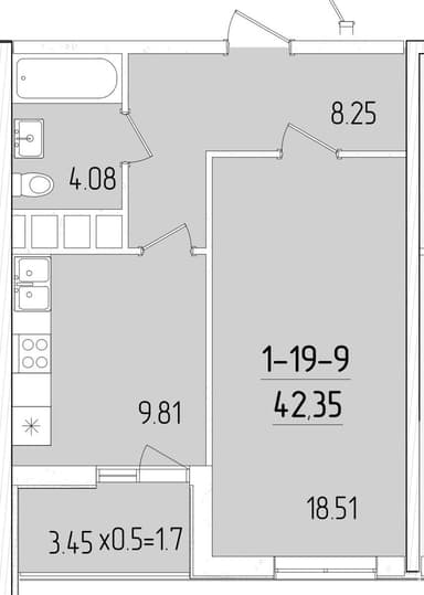1-комнатная квартира по адресу ул. Краснова (площадь 41,2 м²) - фото 24 1-комнатная квартира по адресу ул. Краснова (площадь 41,2 м²) - Atlanta.ua - фото 24