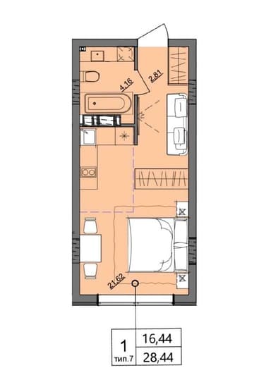 1-комнатная квартира по адресу ул. Сахарова (площадь 28,4 м²) - imageAlt 20 1-комнатная квартира по адресу ул. Сахарова (площадь 28,4 м²) - Atlanta.ua - imageAlt 20