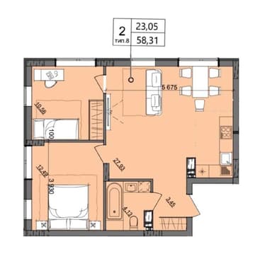 1-комнатная квартира по адресу ул. Сахарова (площадь 28,4 м²) - imageAlt 19 1-комнатная квартира по адресу ул. Сахарова (площадь 28,4 м²) - Atlanta.ua - imageAlt 19
