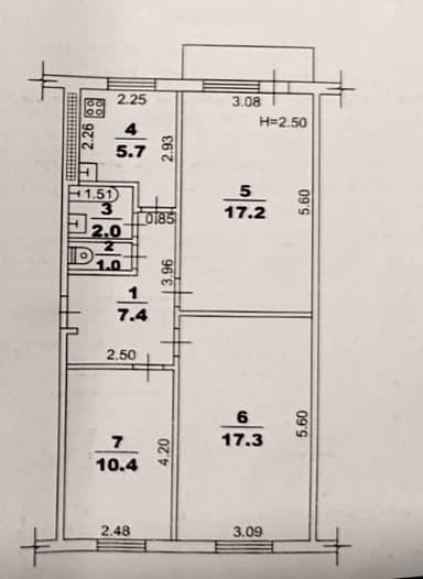 2-комнатная квартира по адресу (площадь 62 м²) - imageAlt 23 2-комнатная квартира по адресу (площадь 62 м²) - Atlanta.ua - imageAlt 23
