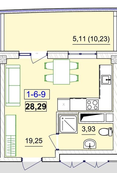 1-комнатная квартира по адресу ул. Аркадийское плато (площадь 28,3 м²) - imageAlt 20 1-комнатная квартира по адресу ул. Аркадийское плато (площадь 28,3 м²) - Atlanta.ua - imageAlt 20
