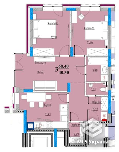 1-комнатная квартира по адресу ул. Буковинська (площадь 69 м²) - imageAlt 11 1-комнатная квартира по адресу ул. Буковинська (площадь 69 м²) - Atlanta.ua - imageAlt 11