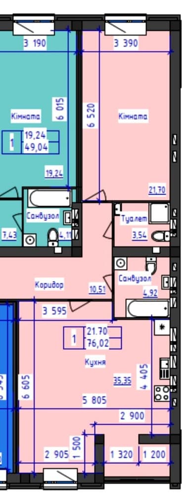 2-кімнатна квартира за адресою вул. Паркова (площа 76,2 м²) - фото 22 2-кімнатна квартира за адресою вул. Паркова (площа 76,2 м²) - Atlanta.ua - фото 22