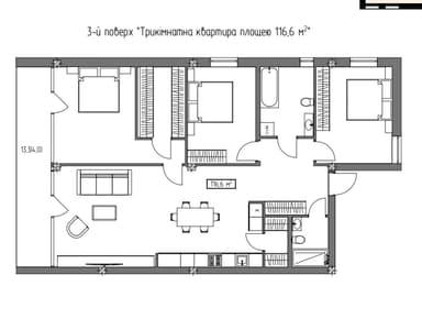 3-кімнатна квартира за адресою вул. Берчені Міклоша (площа 116,6 м²) - фото 38 3-кімнатна квартира за адресою вул. Берчені Міклоша (площа 116,6 м²) - Atlanta.ua - фото 38
