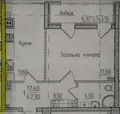 1-кімнатна квартира за адресою вул. Олени Пчілки (площа 47,3 м²) - фото 12 1-кімнатна квартира за адресою вул. Олени Пчілки (площа 47,3 м²) - Atlanta.ua - фото 12