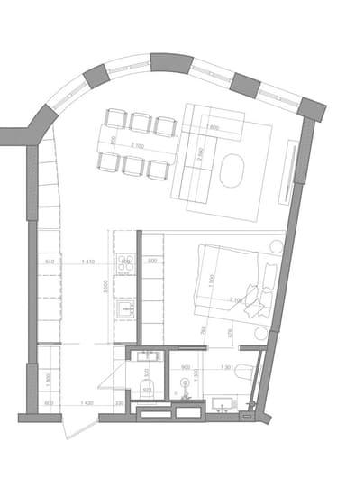1-комнатная квартира по адресу ул. Пимоненко (площадь 53,9 м²) - фото 14 1-комнатная квартира по адресу ул. Пимоненко (площадь 53,9 м²) - Atlanta.ua - фото 14