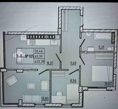 3-комнатная квартира по адресу ул. Николаевская (площадь 63,6 м²) - imageAlt 6 3-комнатная квартира по адресу ул. Николаевская (площадь 63,6 м²) - Atlanta.ua - imageAlt 6
